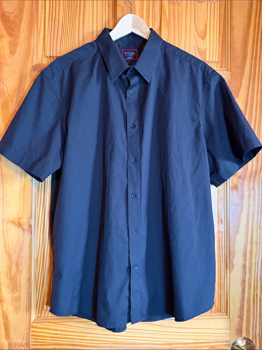 Untuckit Men's Short-Sleeve Button-Down Shirt - Black